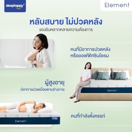 ที่นอน 5 ฟุต SLEEPHAPPY ELEMENT_5